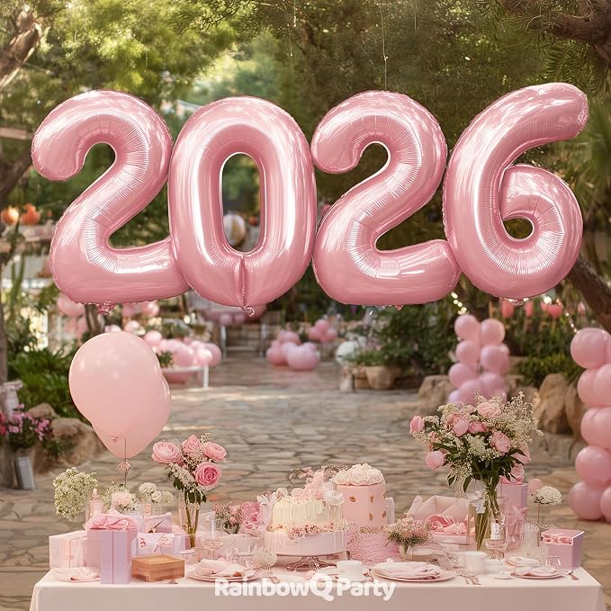 RainbowQ Pink 14 Balloon Number 40 Inch 0-40 Foil Large Balloons | Big Mylar 14 - Image 7