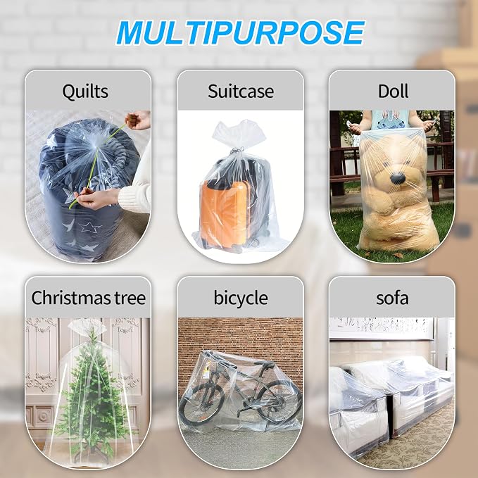 4 Pcs 98.4 x 59 Inches Clear Large Balloon Bags - Image 8