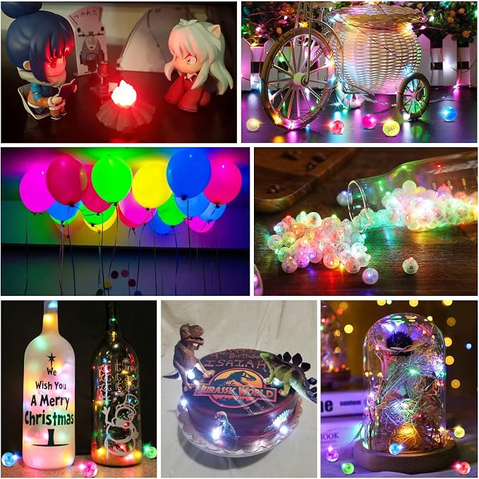 100PCs Mini Led Lights, Flashing Led Balloons Light - Image 7