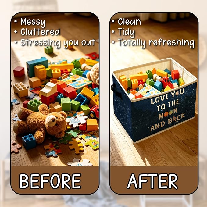 Love You to the Moon and Back Nursery Storage Basket - Image 6