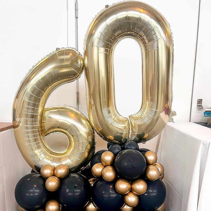 Champagne Gold 12 Balloon, 40 Inch Light Gold Number 12 Balloon Big Foil Mylar - Image 6
