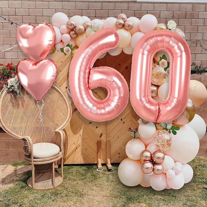 40 inch Rose Gold Birthday Balloons - Image 7