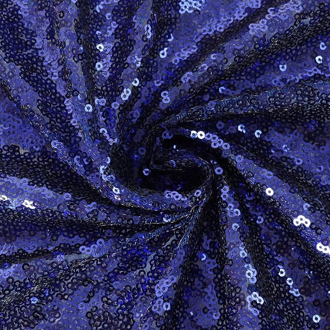 Eternal Beauty Navy Blue 3mm Sequin Backdrop 4x7 Ft - Image 9