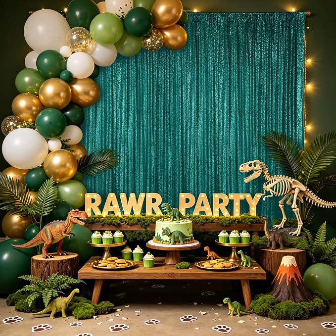 Hahuho Hunter Sequin Backdrop Curtain, Party Decoration(2 Panels, 2FT x 8FT - Image 8
