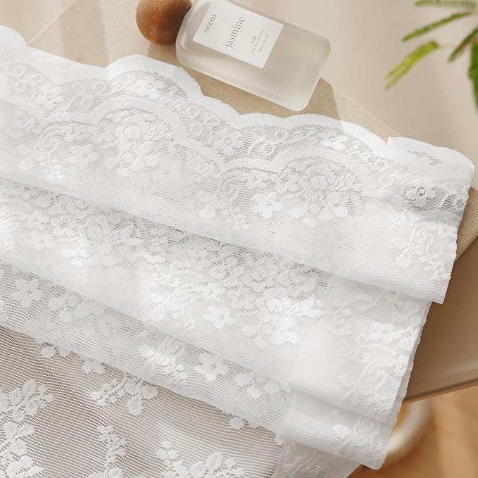 Anmao Vintage Lace Curtains 120 Inches Long 2 Panels Set, Romantic Elegant - Image 8