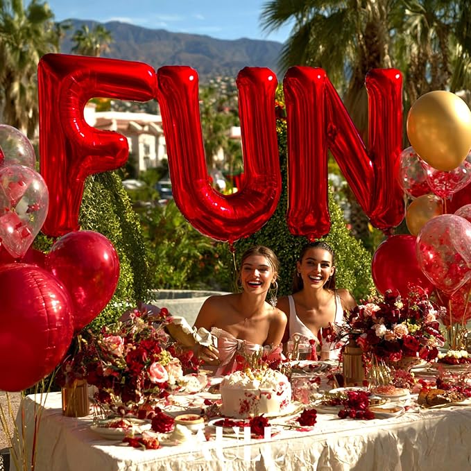 AULE 40 Inch Red H Balloon Letter Foil A-Z Birthday Big Alphabet | Birthday - Image 5
