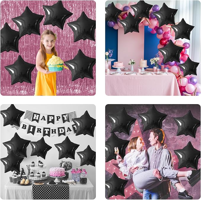 Biapian Black Star Foil Balloons, 18 Inch Stars Balloon - Image 8