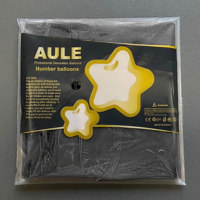AULE 40 Inch Black Number Balloon 29 Foil 0-9 Birthday Big Numbers | Birthday - Image 6