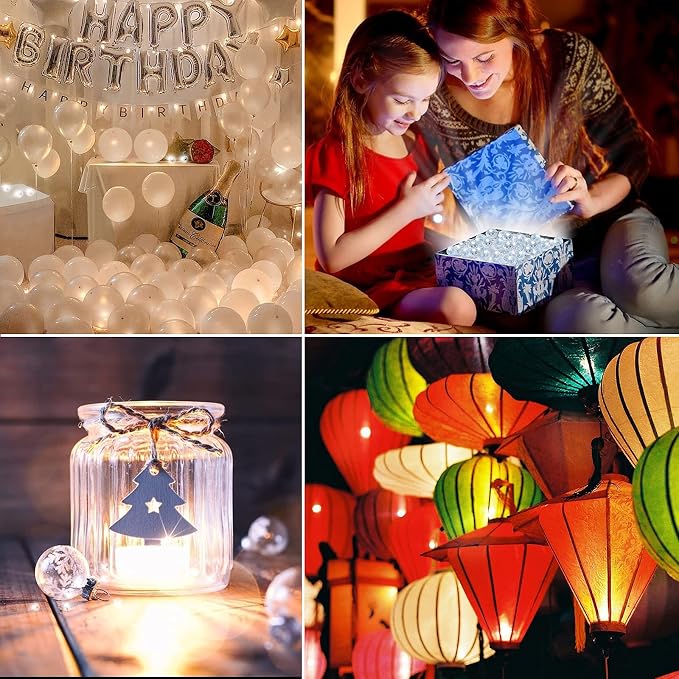 Aogist 100pcs Purple Balloon Lights, Long Standby Time Waterproof Mini Light - Image 6
