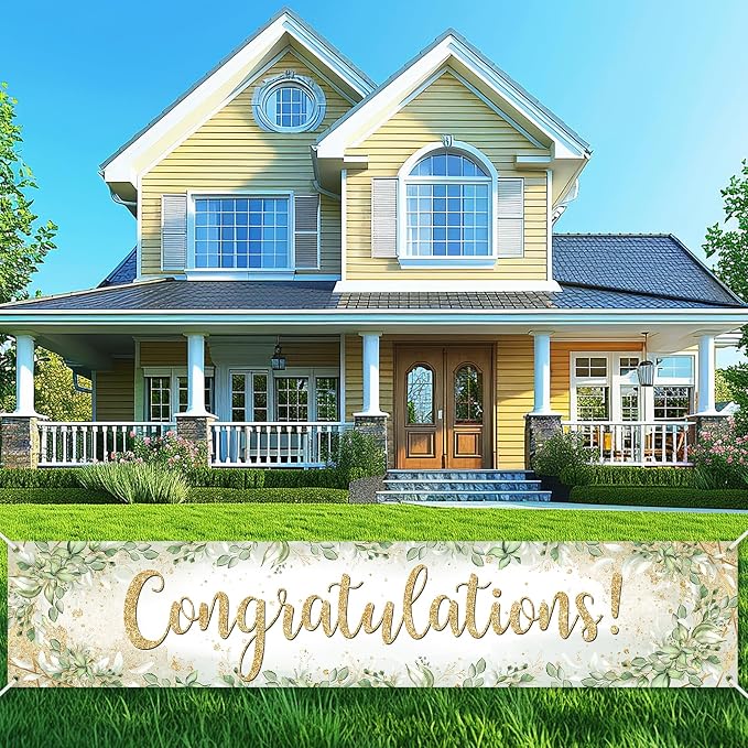 Congratulations Banner 8x1.6 ft Greenery Congrats Banner Green Leaves 2026 - Image 8