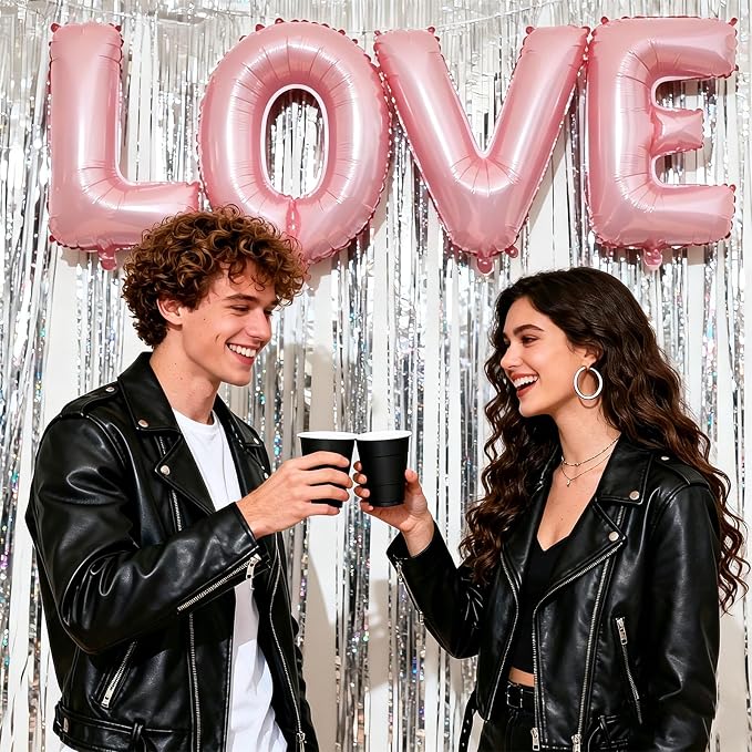 52 Pcs Pastel Pink Letter Balloons, Custom 2 Set A-Z Set - Image 9