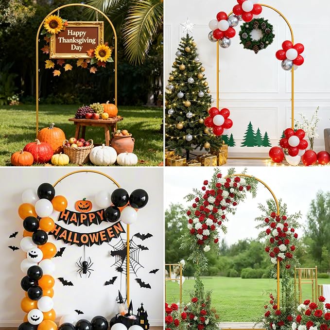 7.2 FT Wedding Arch Backdrop Stand - Image 9