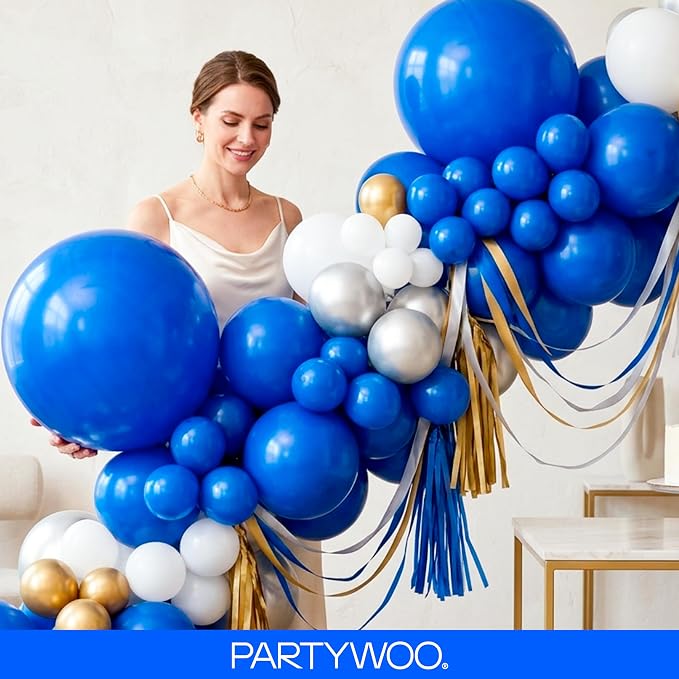 PartyWoo Royal Blue Balloons 120pcs Dark Blue Balloons Different Sizes | 18 12 - Image 9