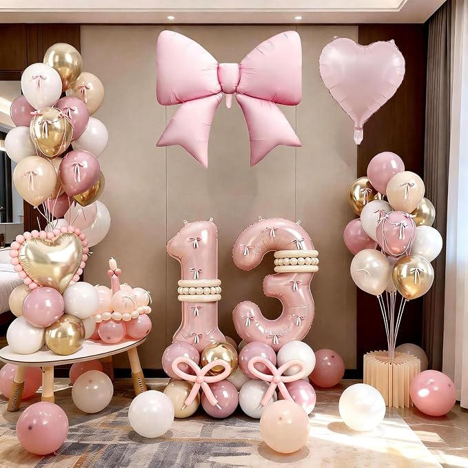40 Inch Dusty Pink 13 Number Balloon - Image 8