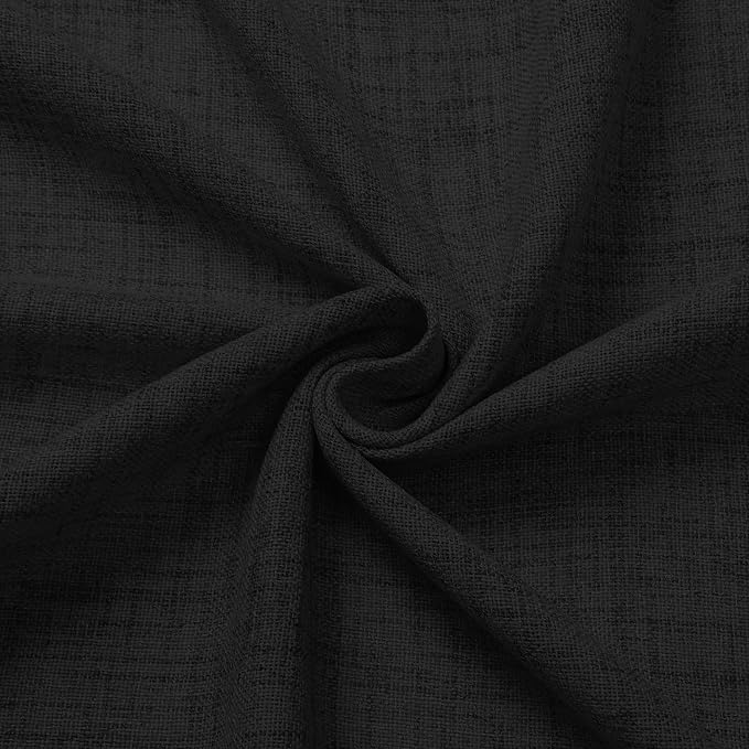 Tollpiz Linen Tier Curtain Rod Pocket Semi Sheer Half Kitchen Curtains Burlap - Image 9