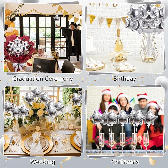 30 Pcs Mini Star Self Inflatable Balloons Bulk - Image 7