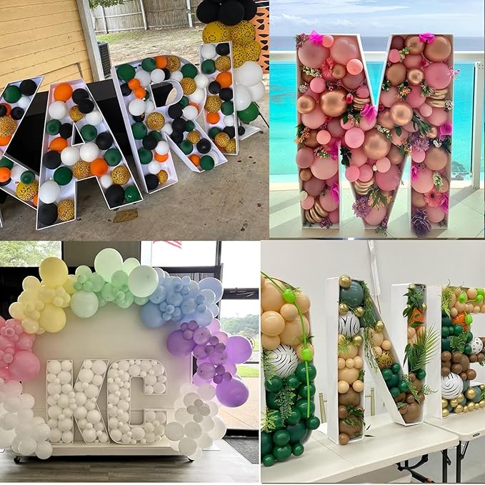 2FT Letter A Mosaic Balloon Frame Letter DIY Fillable Letters Kit - Image 6