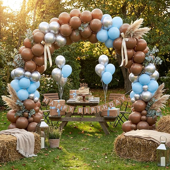 APLANET 150pcs Brown Balloons Different Sizes 18 12 10 5 Inches Premium Boho - Image 7