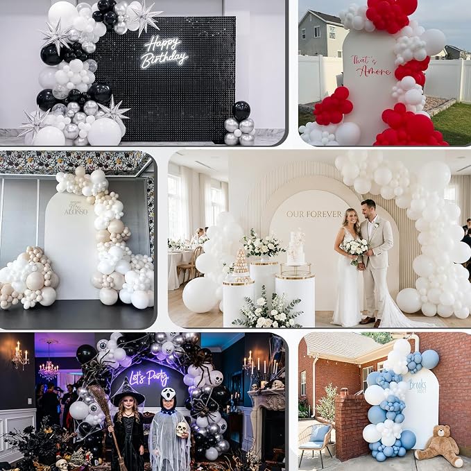 White Balloons 50Pack 12 Inch White Latex Party Balloons - Image 8