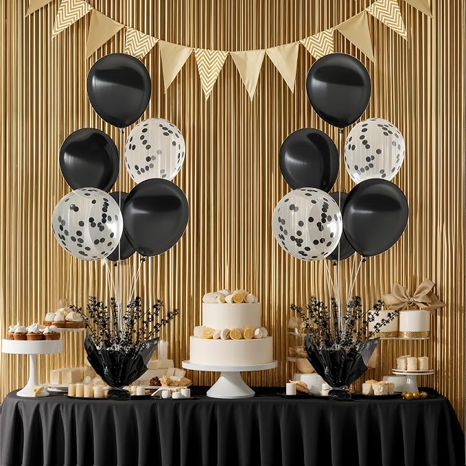 Black Balloon Table Centerpiece Kit, 2 Sets Black Balloon Stands - Image 7