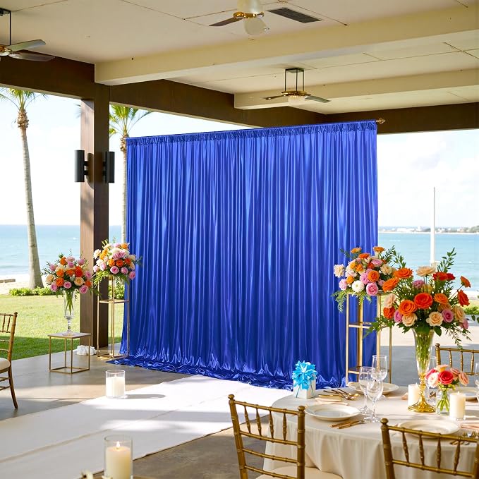 gogoparti 20x10FT Sapphire Blue Sequin Backdrop Curtain - Image 8