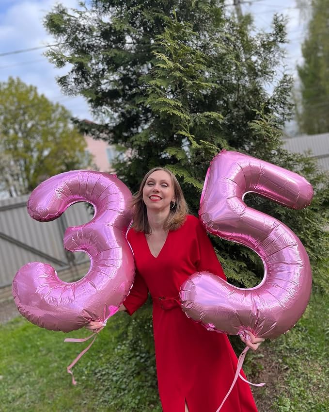 40 Inch Pink Number 3 Balloon Birthday Party Decorations - Image 9