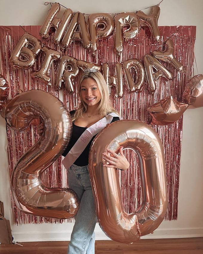 Rose Gold Number 10 Balloon 40 Inch - Image 7