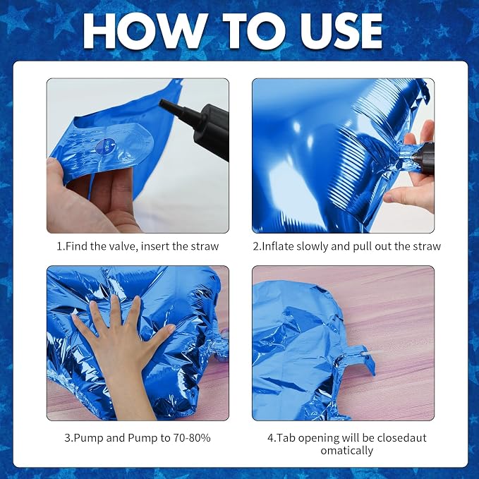 FEYG Star Foil Balloons, 18 Inches, - Image 8
