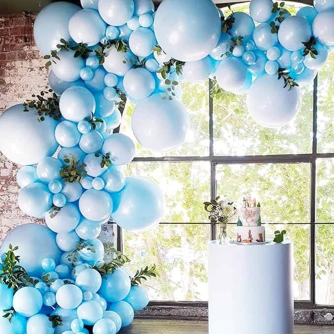 PartyWoo Light Balloons 100pcs Small Mini Pastel Sky Blue Balloons 5 Inch | - Image 8