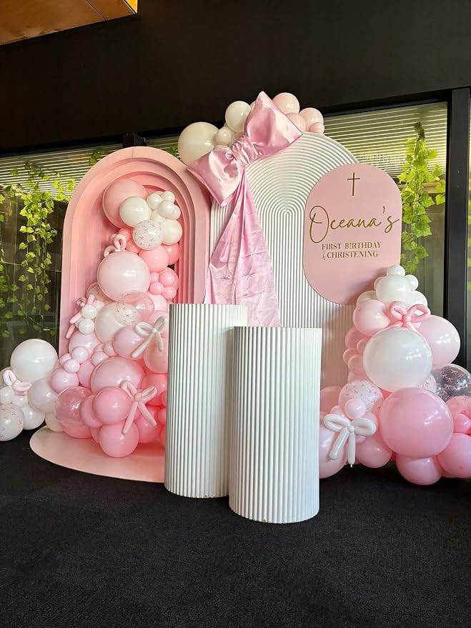 Pink and White Latex Balloons, Baby Shower Party Decorations - Image 5
