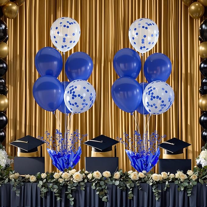 Royal Blue Balloon Table Centerpiece Kit, 4 Set Blue Balloon Stands - Image 7