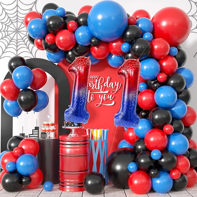 40 Inch Spider Theme Number Foil Balloons, Large Number 11 Balloons - Image 7