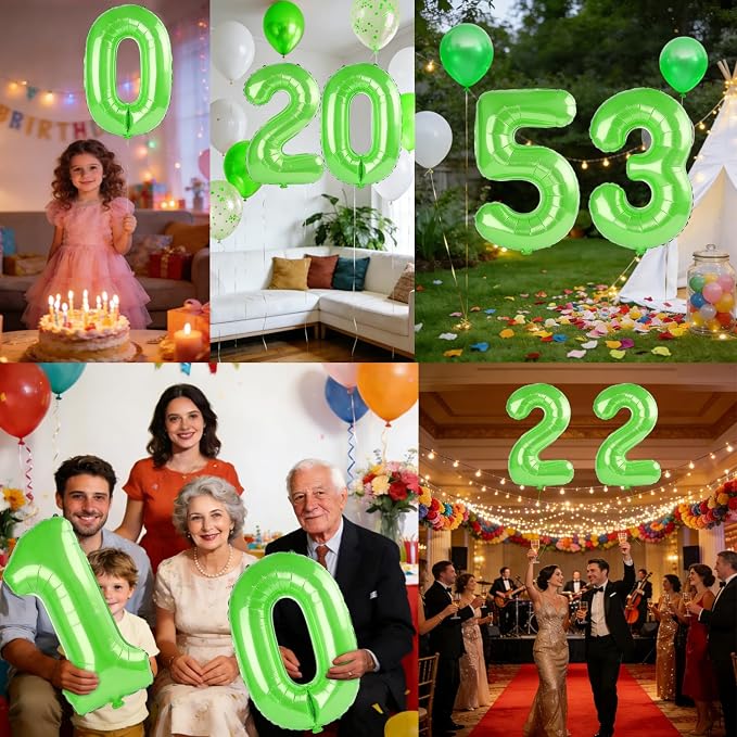40 Inch Number 53 Balloons for 53rd Birthday Party Decorations, 0-100 Fruit - Image 7
