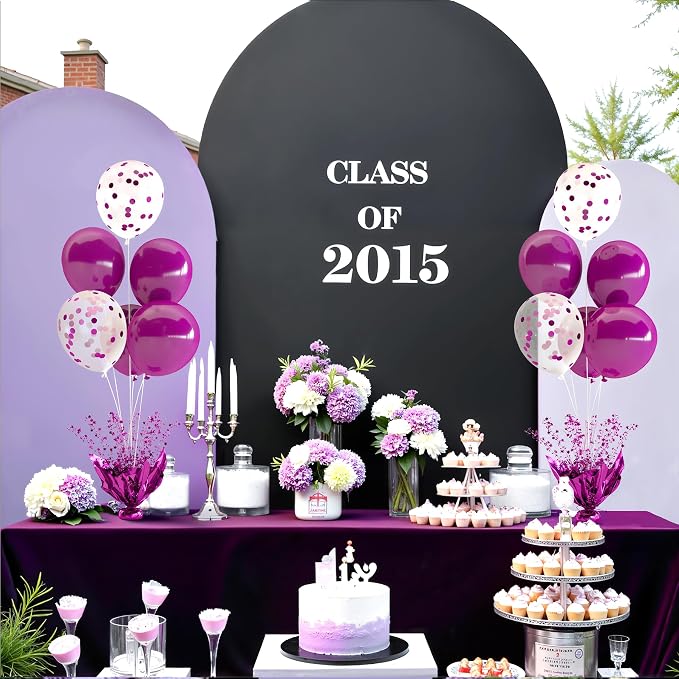 Purple Balloon Table Centerpiece Kit, 4 Sets Purple Balloon Stands - Image 6