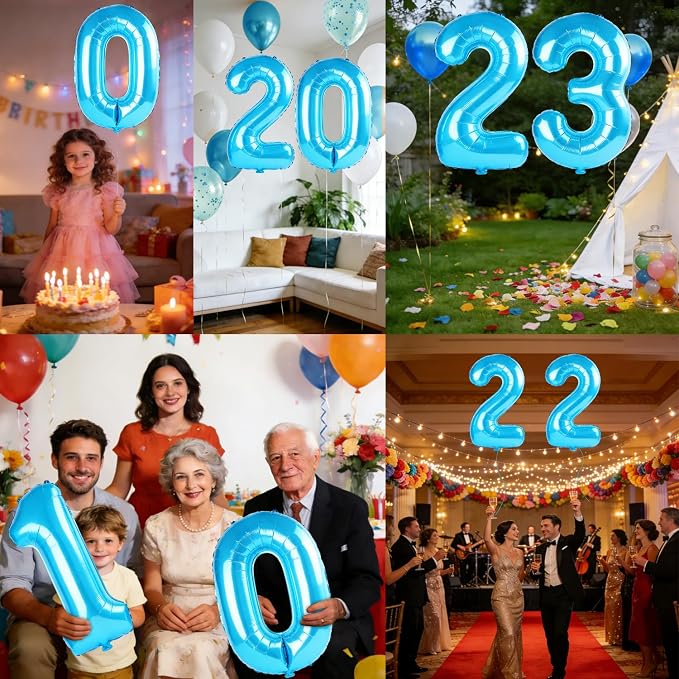 40 Inch Number 23 Balloons for 23rd Birthday Party Decorations, 0-100 Jewelry - Image 7