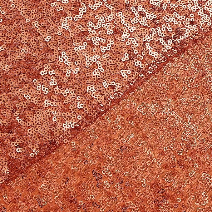 Sugargirl Orange Sequin Backdrop Curtain 4 Panels 2FTx8FT Glitter Orange - Image 9