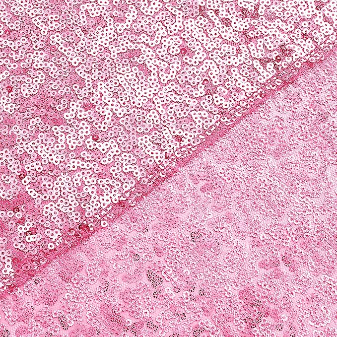 Sugargirl Matte Pink Sequin Backdrop Curtain 8FTx8FT Glitter Matte Pink - Image 9