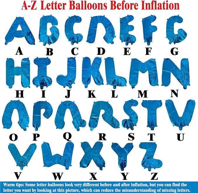 TONIFUL Orange Purple Balloons 2 Set 16 Inch A-Z Custom Alphabet Banner | 52 - Image 7
