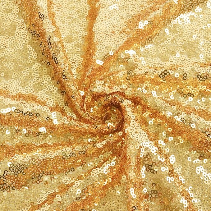 Eternal Beauty Gold 3mm Sequin Backdrop 7x7 Ft - Image 9
