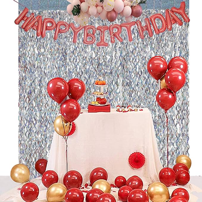 4 Pack Silver Tinsel Backdrop - Image 6