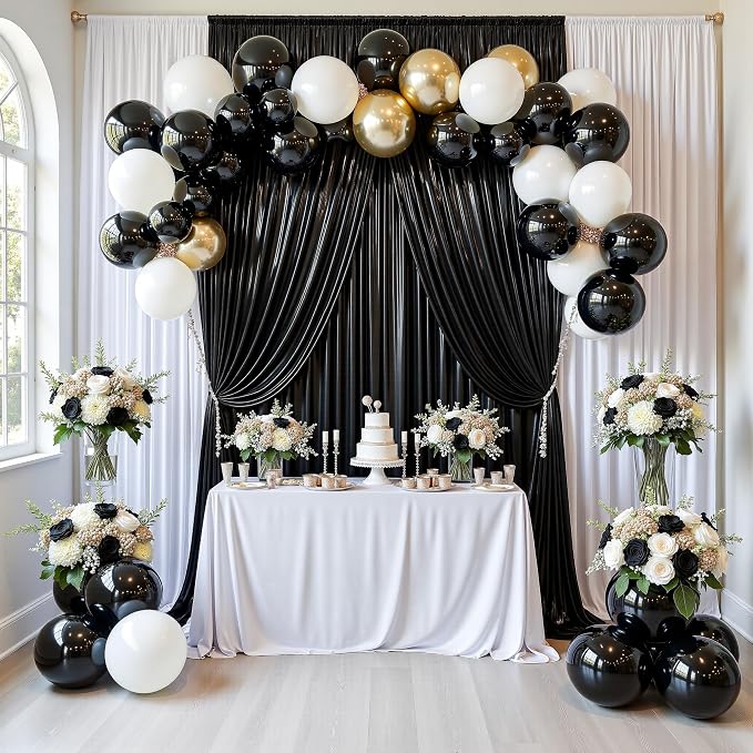 gogoparti 10x10FT Black Sequin Backdrop Curtain - Image 8