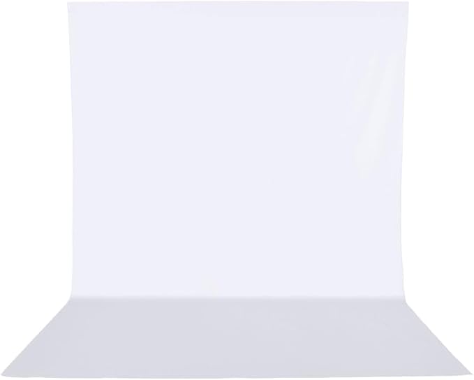 HEMMOTOP White Photo Backdrop, 6x9 ft, Photography Background | Polyester Fabric by Hemmotop