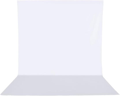 HEMMOTOP White Photo Backdrop, 6x9 ft, Photography Background | Polyester Fabric by Hemmotop