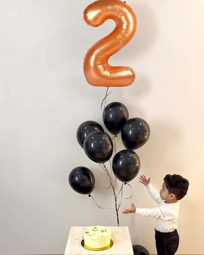 Orange Number 8 Balloon 40 Inch, 8th Birthday Party Decorations Men Women | - Image 3