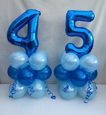 Number Balloons 40 Inch Dark Blue Number 27 - Image 3