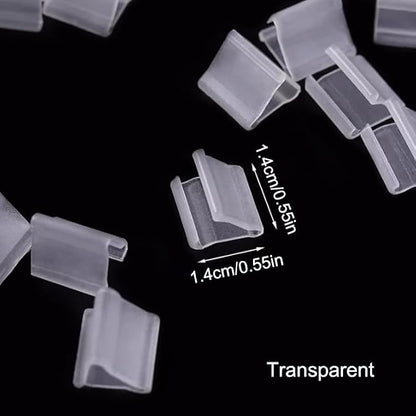 AKOAK 100 Pcs Useful "V" Shaped Balloon Seal Clip Transparent Balloon Button - Image 4