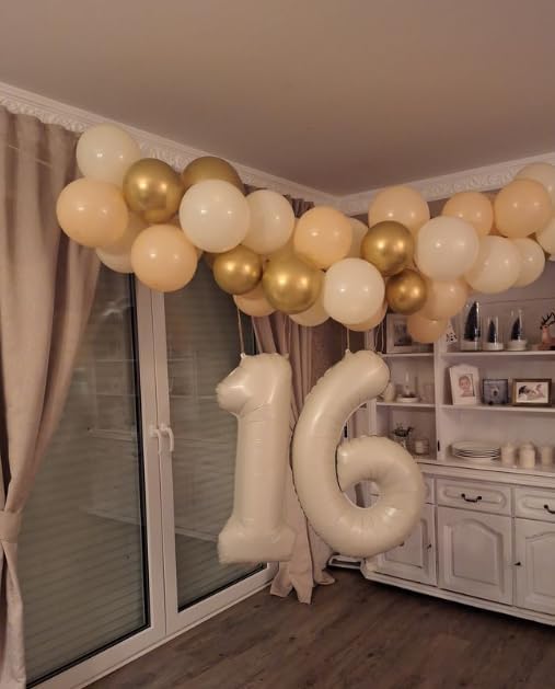 Cream White Number 1 Balloon 40 inch, Number 1 Birthday - Image 6