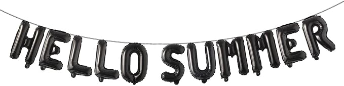 Hello Summer Balloons 16Inch Metallic Mylar Balloon by RUIANSI