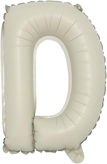 16 inch Cream Letter A to Z Alphabet Number 0-9 Foil Balloons Letter Birthday by RUIANSI