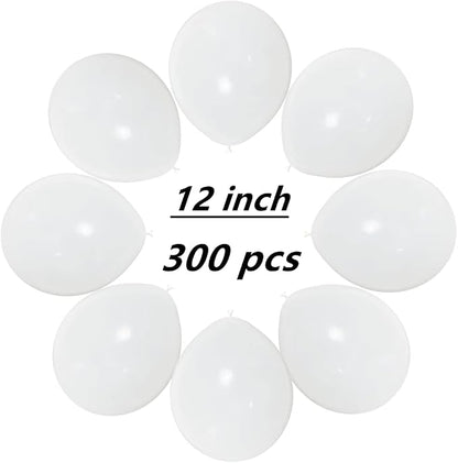300 Pack White Balloons 12 Inch White Latex Balloons Bulk - Image 2